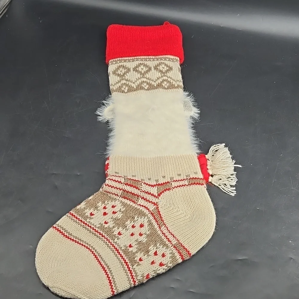 NEW OLIVIER Pottery Barn Christmas Holiday Stocking Wool Blend